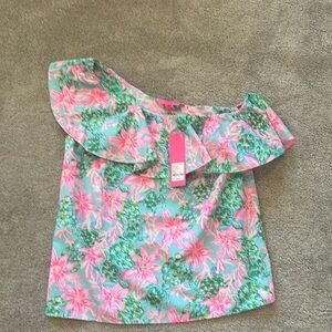 Lilly Pulitzer one shoulder top. Size XS
